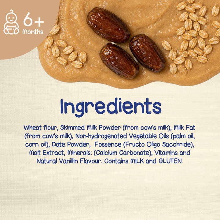 Bibena Wheat & Dates No Added Sugar Baby Cereal w milk 400g