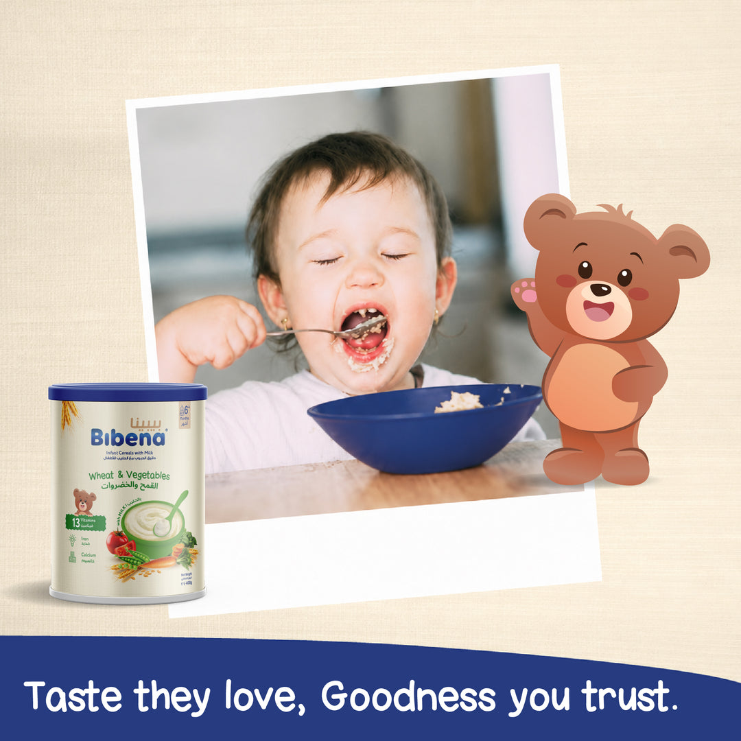 Bibena Wheat & Vegetables Baby Cereal w milk 400g