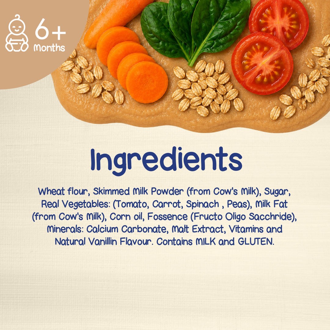 Bibena Wheat & Vegetables Baby Cereal w milk 400g