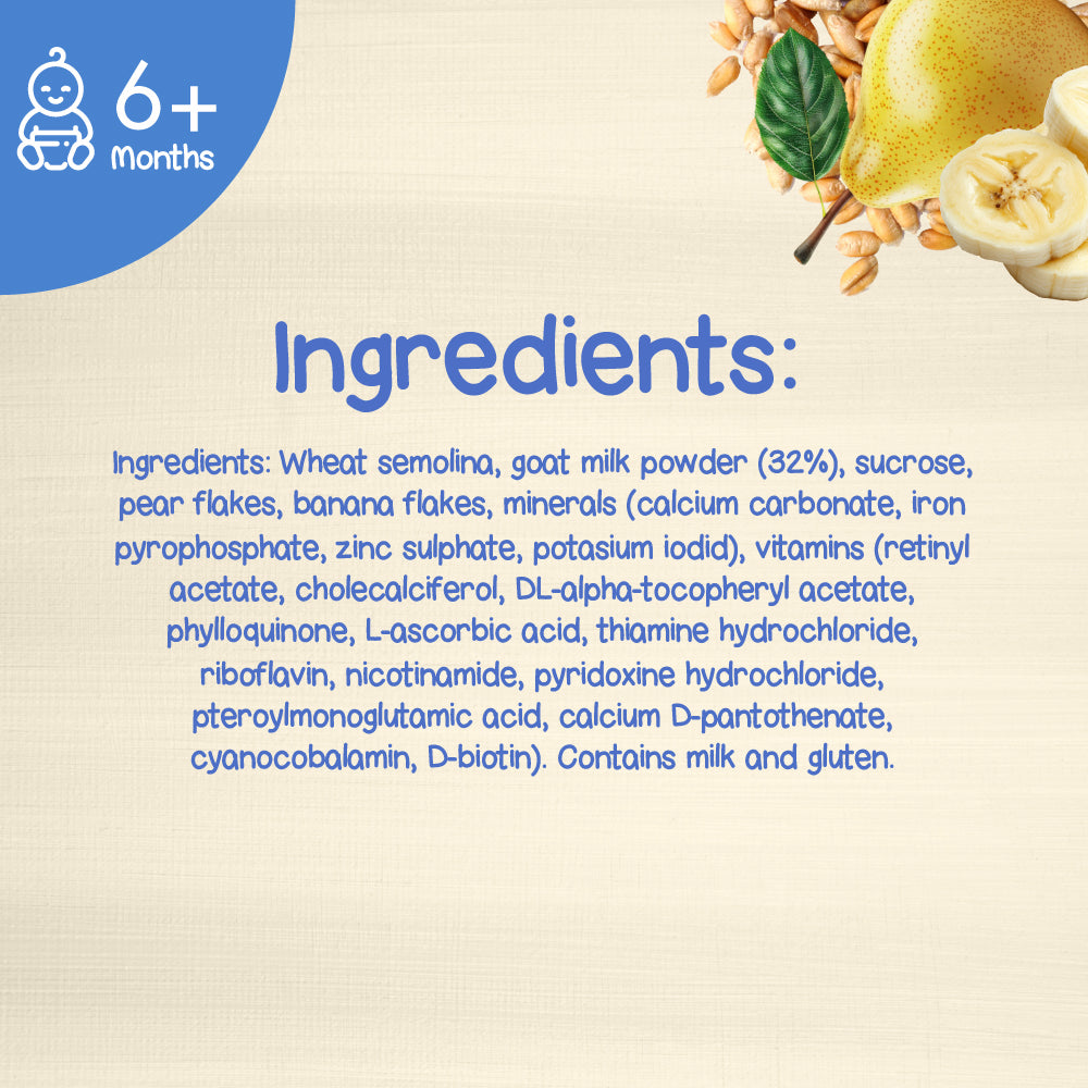 Baby Cereal with Goat Milk Pear & Banana – 200g