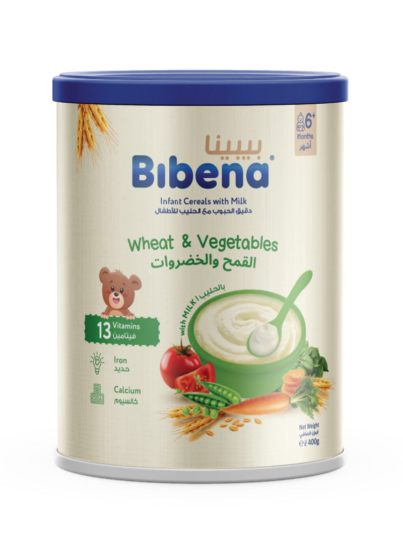 Bibena Wheat & Vegetables Baby Cereal w milk 400g